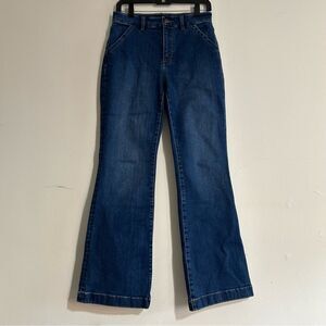 Duluth Trading Co DoubleFlex Flare Bootcut Dark Wash Jeans Size 4 x 31